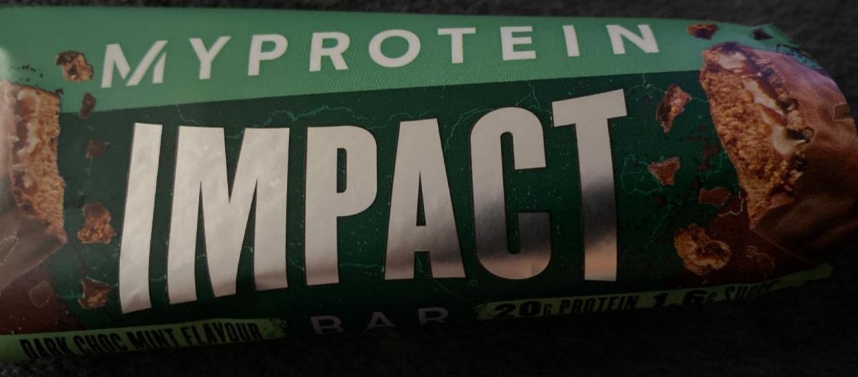 Fotografie - Impact Protein Bar Dark Choc Mint Myprotein