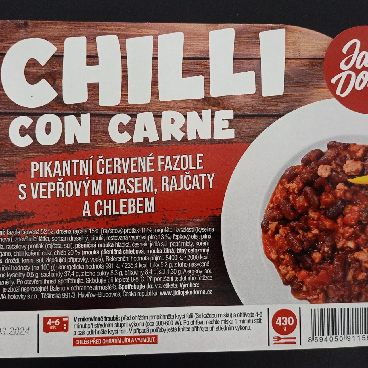 Fotografie - Chilli con carne Jako Doma