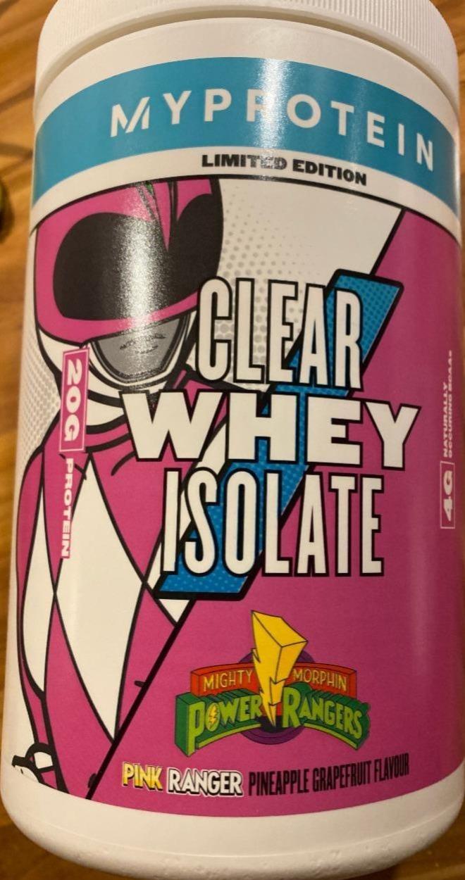 Fotografie - Clear whey isolate Power Rangers Pineapple Grapefruit Myprotein