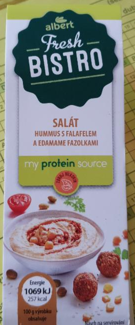 Fotografie - Salát Hummus s Falafelem a edamame fazolkami Albert Fresh Bistro