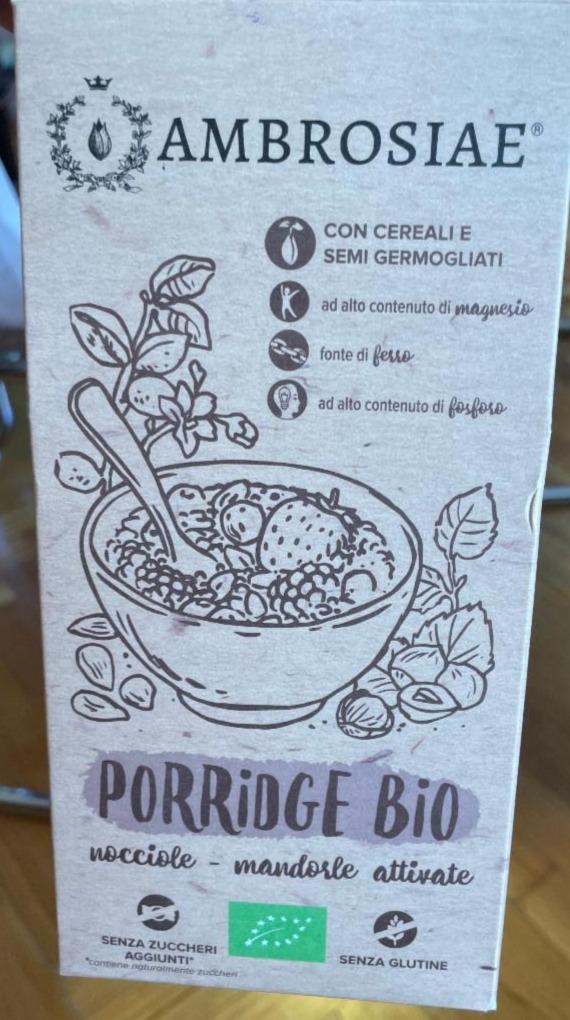 Fotografie - Bio porridge nocciole - mandorle attivate Ambrosiae