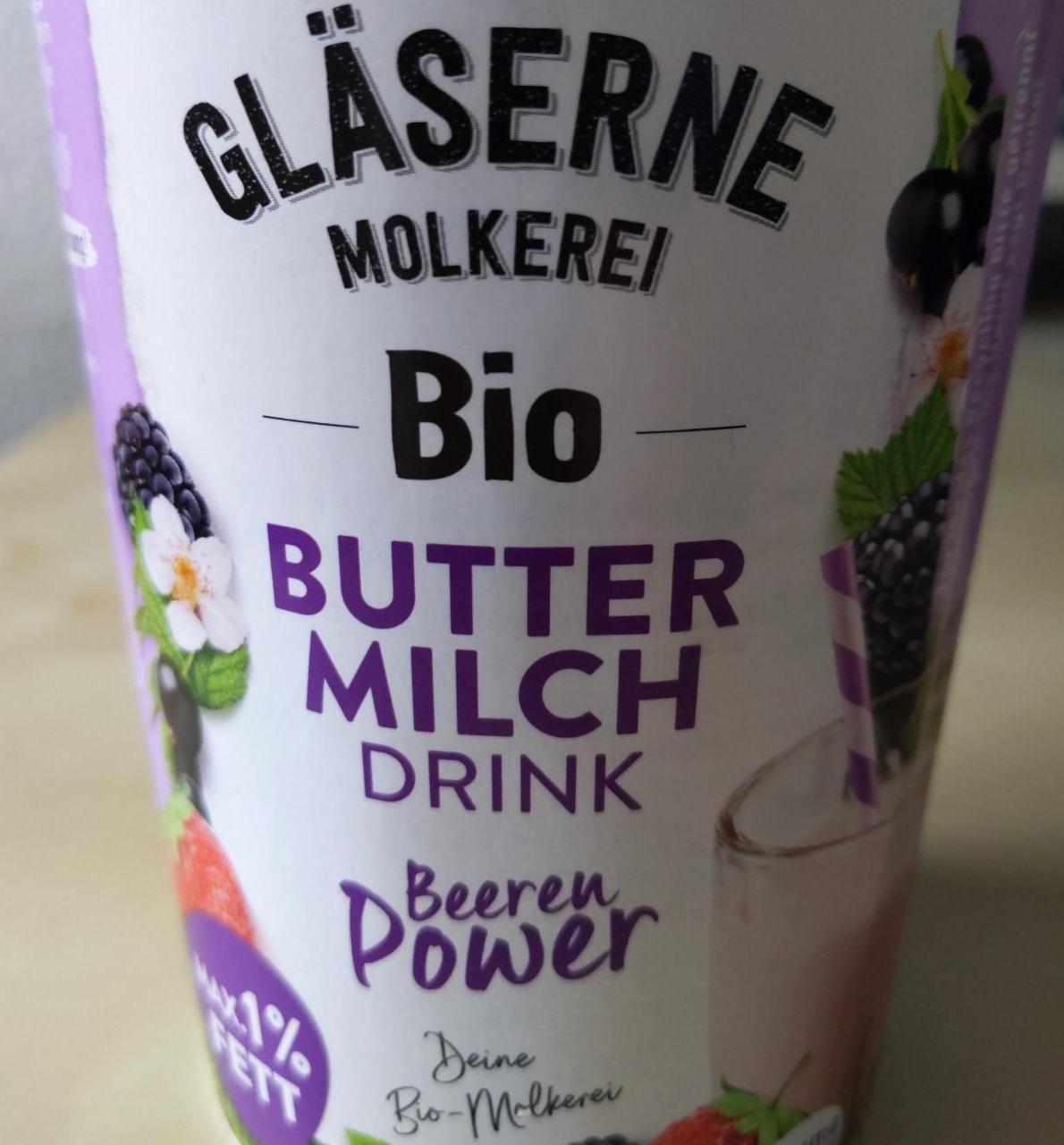 Fotografie - Bio-Buttermilch Drink Beeren Power Gläserne Molkerei