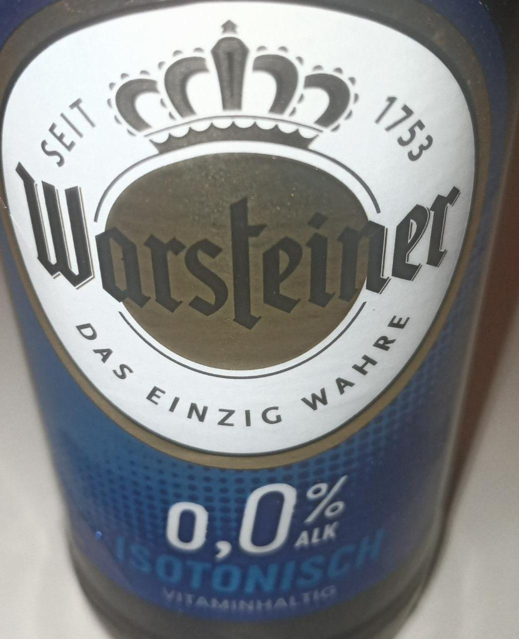 Fotografie - Warsteiner 0,0% isotonisch