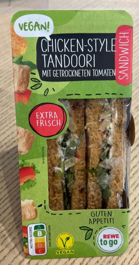 Fotografie - Vegan! Chicken-Style Tandoori Sandwich mit getrockneten Tomaten REWE to go