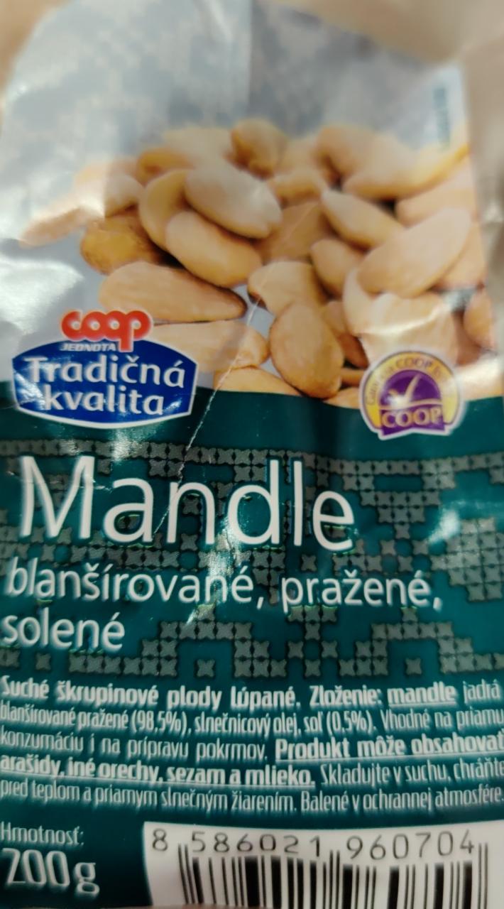 Fotografie - pražené mandle solené Coop