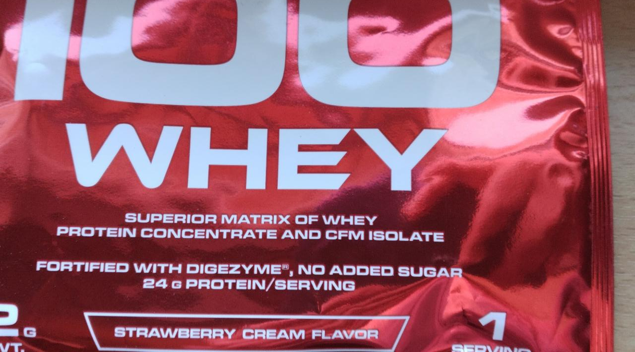 Fotografie - 100 Whey Protein Strawberry cream Galvanize nutrition