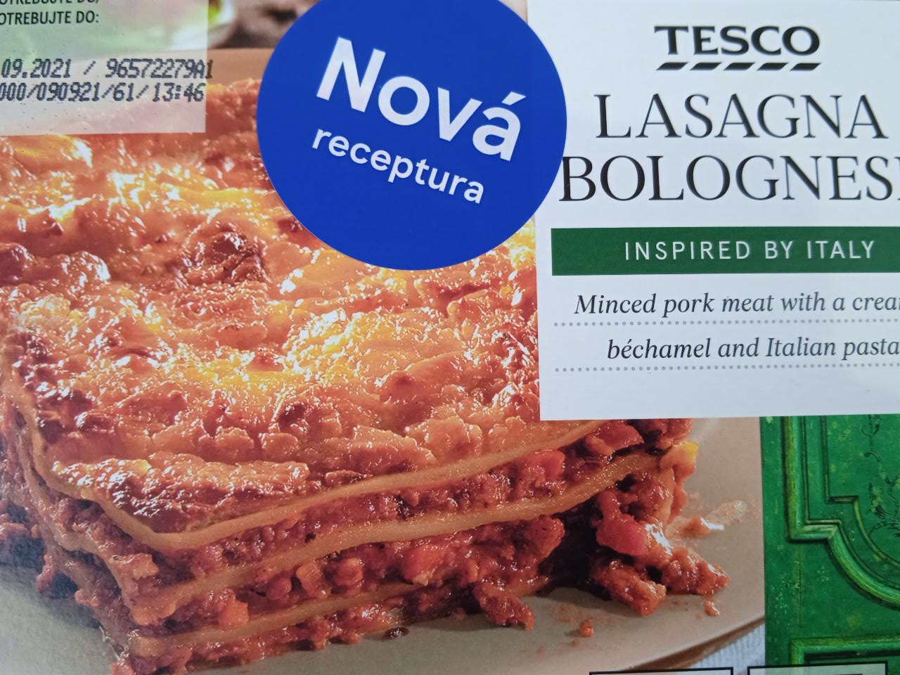 Fotografie - Lasagna Bolognese nová receptura Tesco