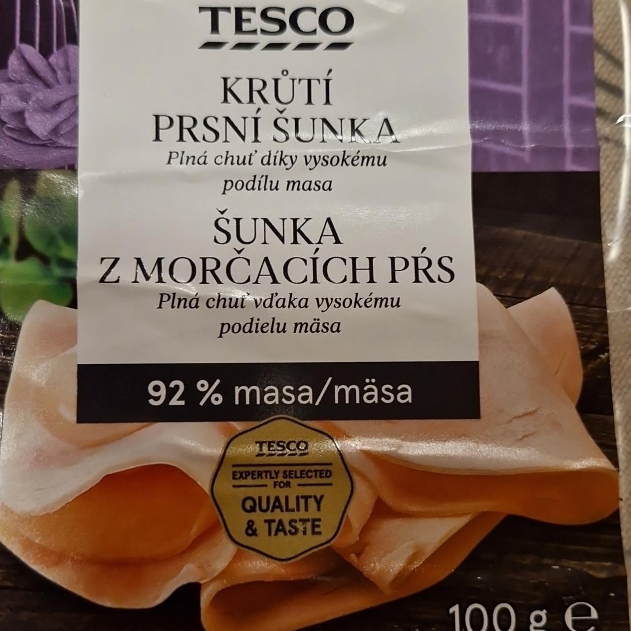 Fotografie - Krůtí prsní šunka 92% masa Tesco