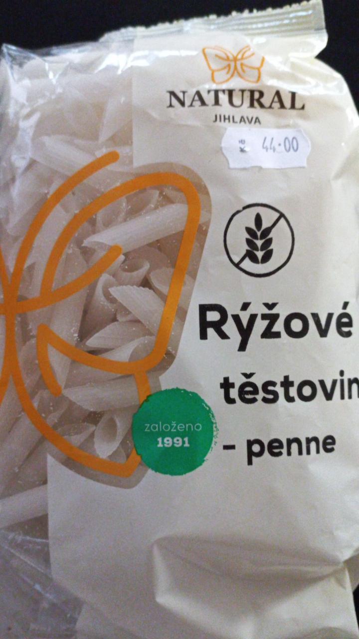 Fotografie - Rýžové Těstoviny penne Natural Jihlava