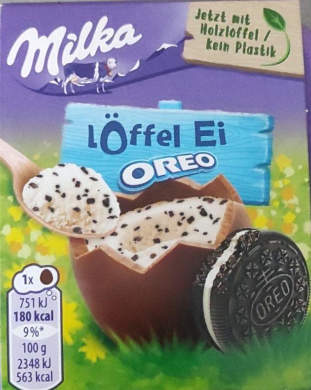 Fotografie - Löffel Ei Oreo Milka