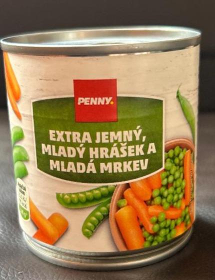 Fotografie - Extra jemný, mladý hrášek a mladá mrkev Penny