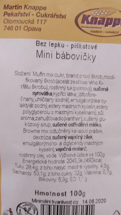 Fotografie - piškotové mini bábovičky bez lepku