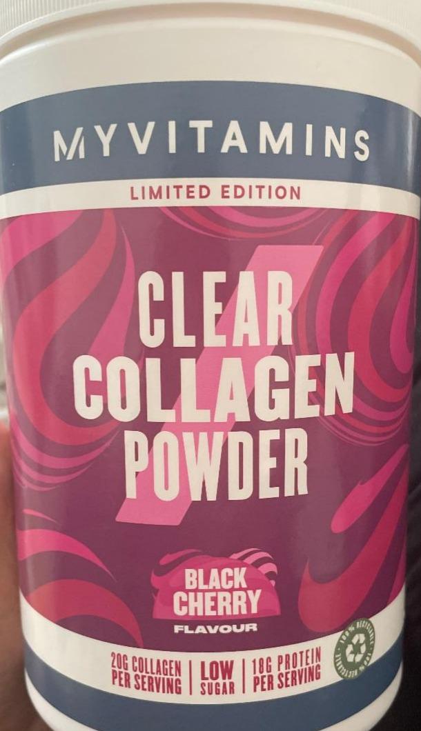 Fotografie - Clear Collagen Powder Black Cherry MyVitamins