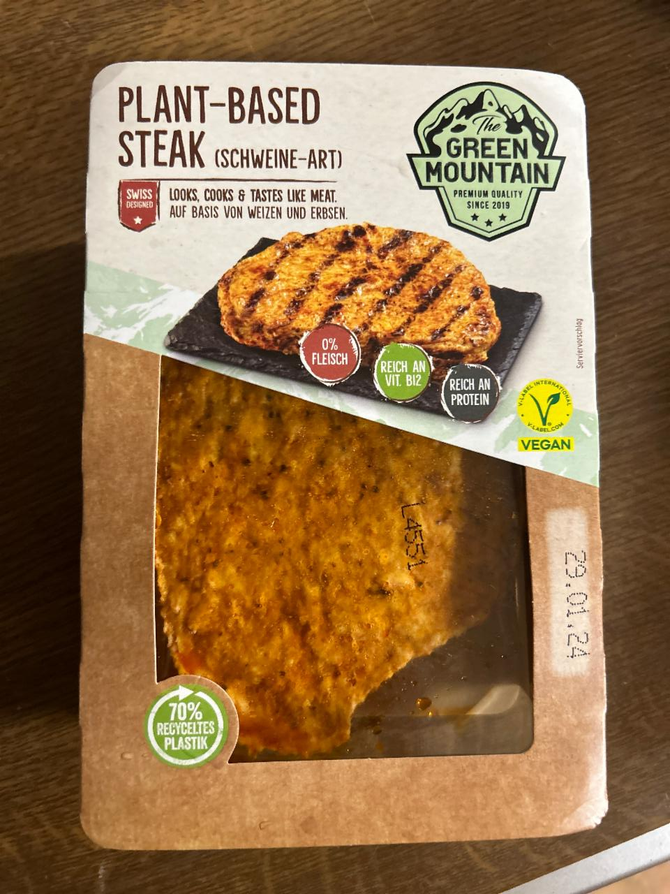 Fotografie - plant-based steak Green Mountain