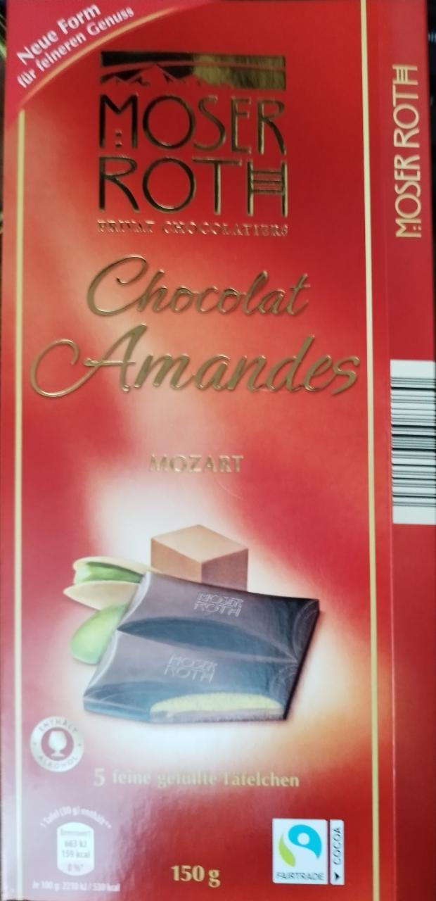 Fotografie - Chocolat Amandes Moser Roth