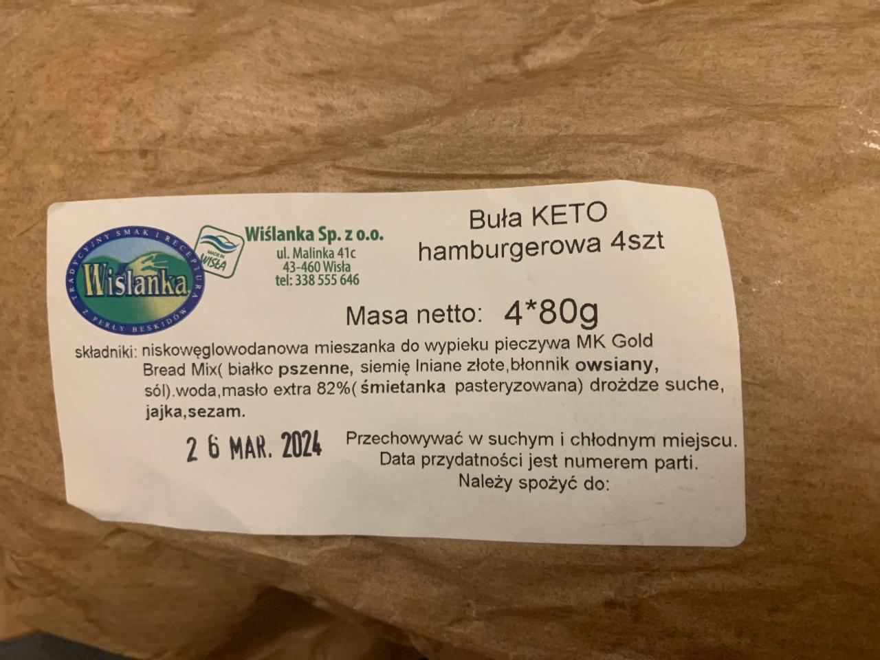 Fotografie - Bułka Keto hamburgerowa Wislanka