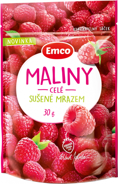 Fotografie - Maliny celé sušené mrazem Emco