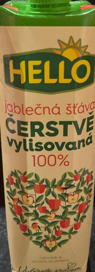 Fotografie - Hello čerstvě vylisovaná jablečná šťáva 100%