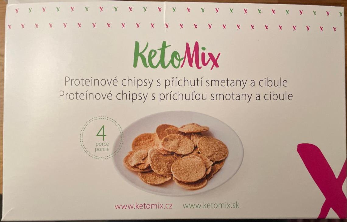 Fotografie - Proteinové chipsy s příchutí smetany a cibule KetoMix