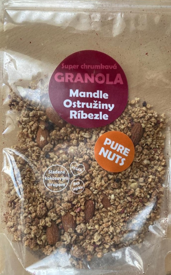 Fotografie - Granola Mandle Ostružiny Rybíz Pure Nuts