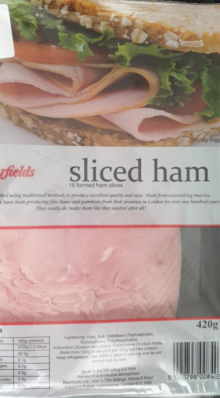 Fotografie - Sliced ham Bearfields