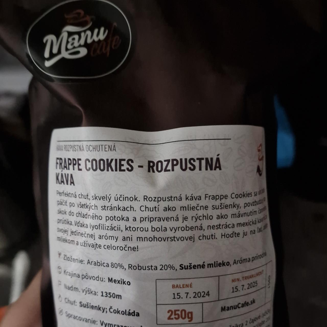 Fotografie - Frappe cookies rozpustná káva ManuCafe