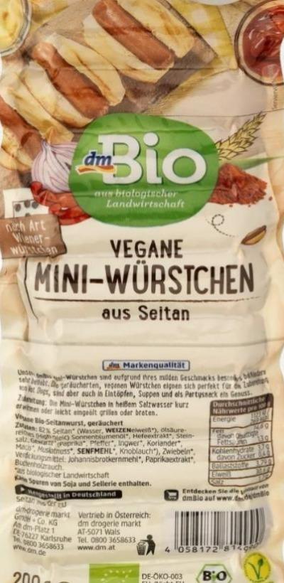 Fotografie - Bio mini veganské tyčinky aus Seitan dmBio