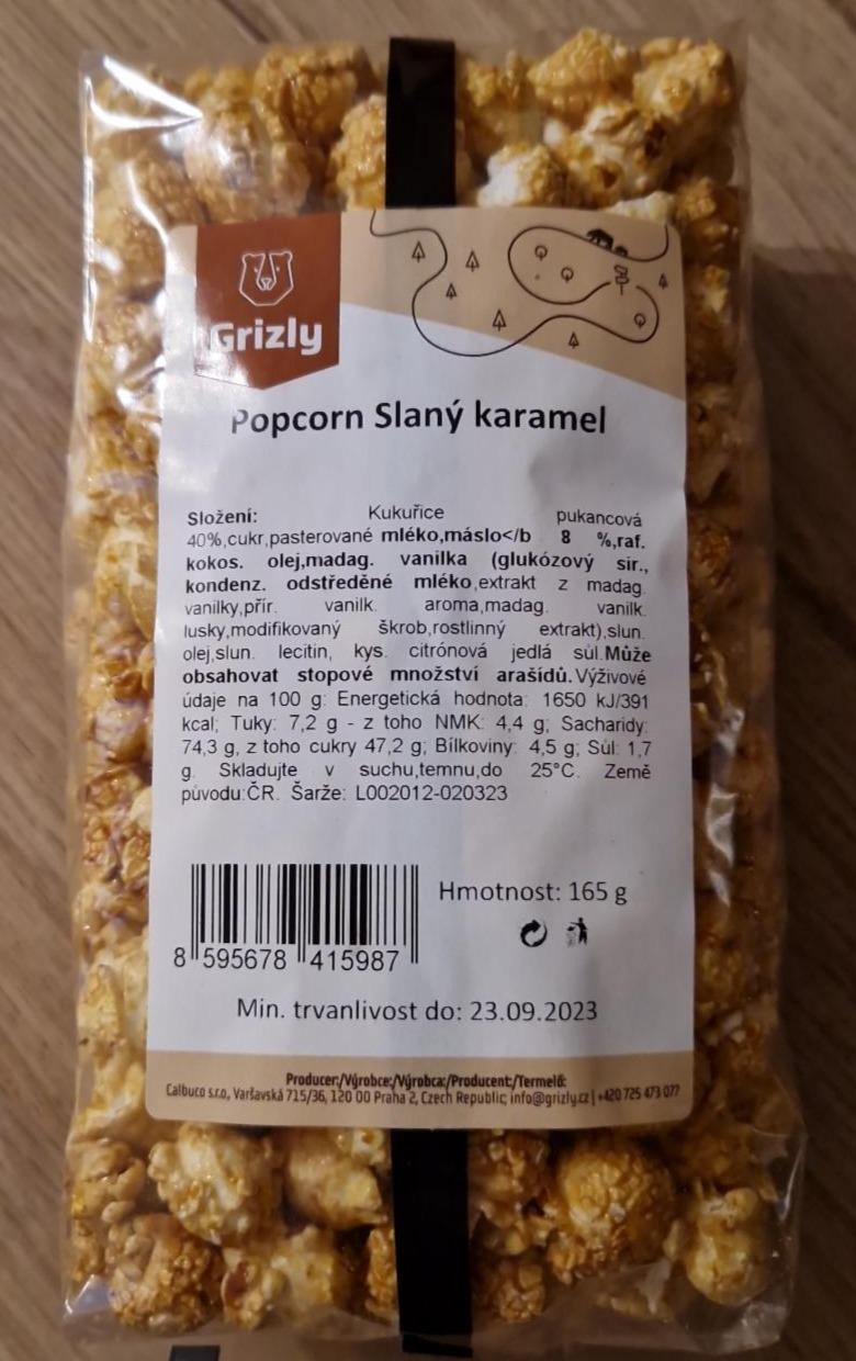 Fotografie - Popcorn Slaný karamel Grizly