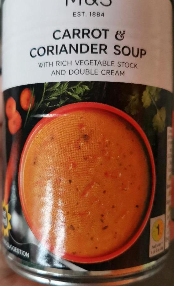 Fotografie - Carrot & Coriander Soup M&S