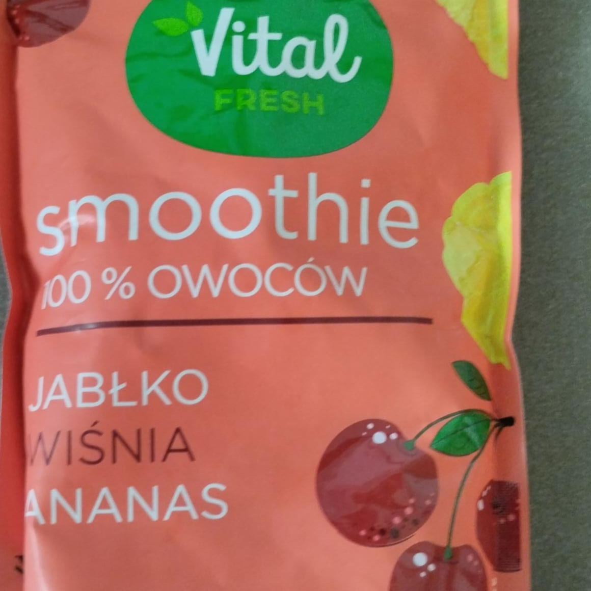 Fotografie - Smoothie jabłko wiśnia ananas Vital fresh