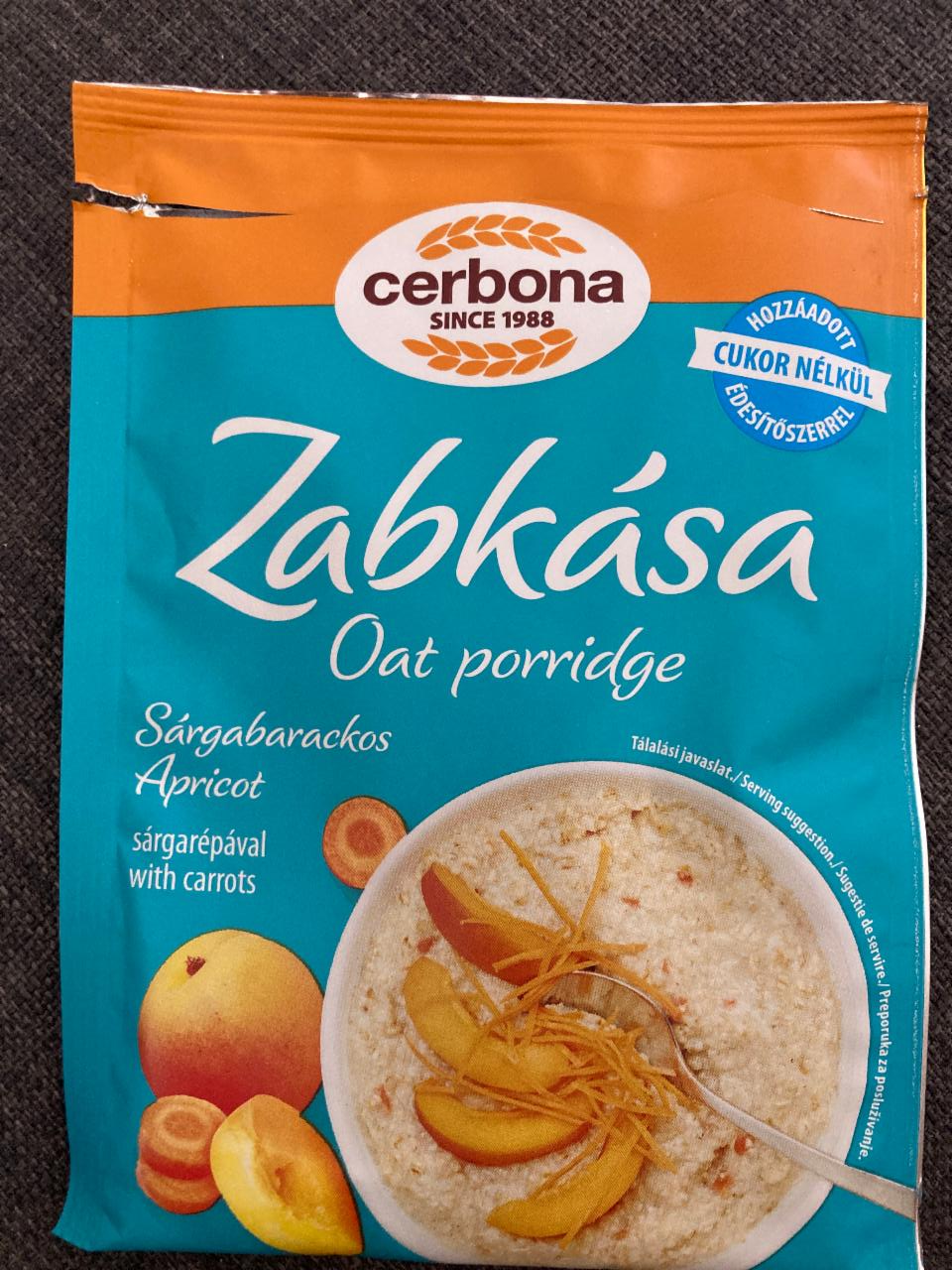 Fotografie - Oat porridge apricot Cerbona