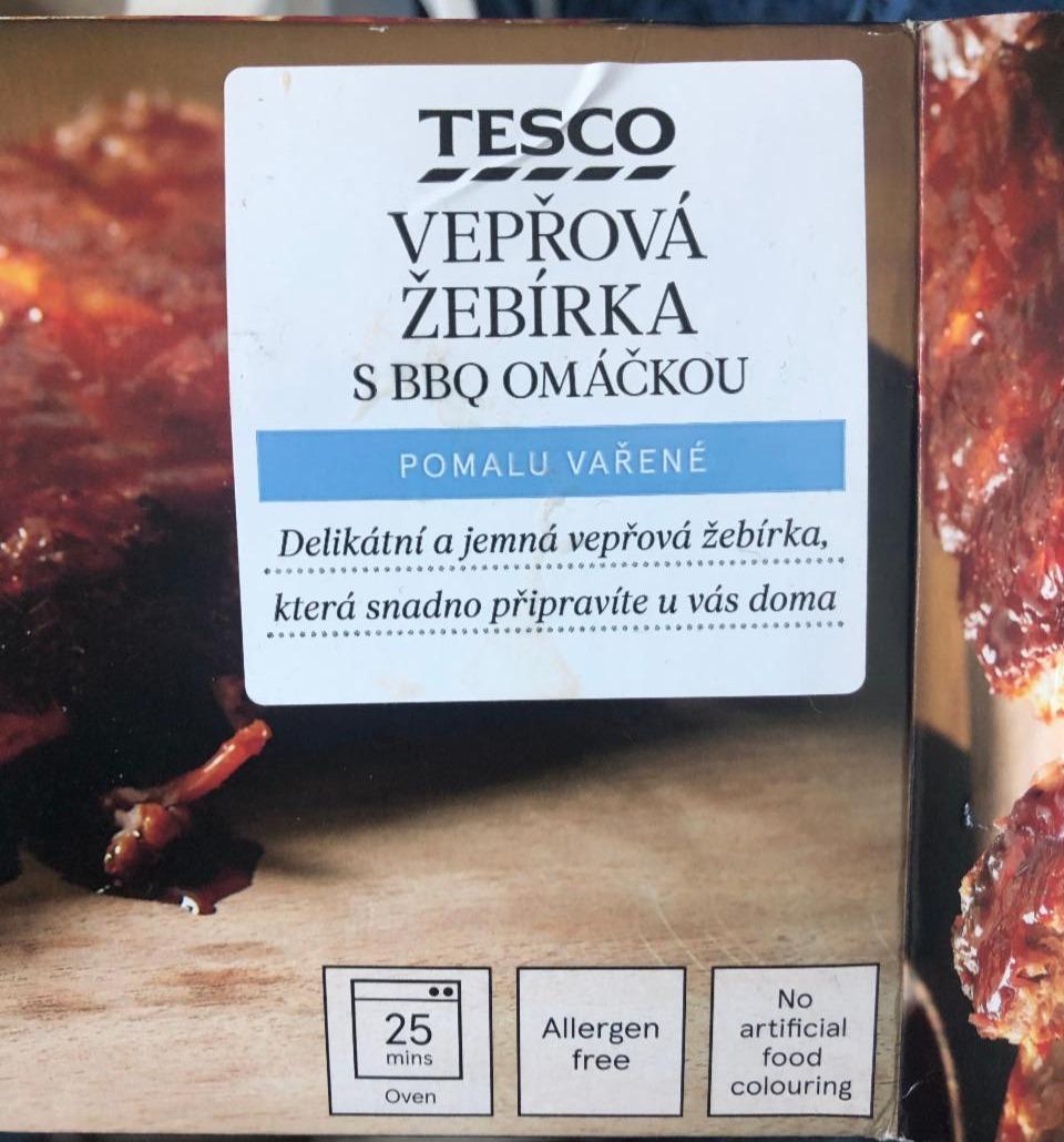 Fotografie - Tesco vepřová žebírka s BBQ omáčkou