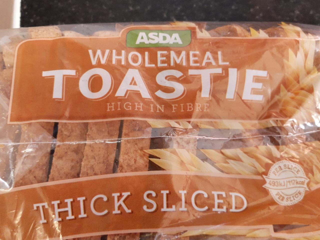 Fotografie - Wholemeal Toastie Thick Slices Asda