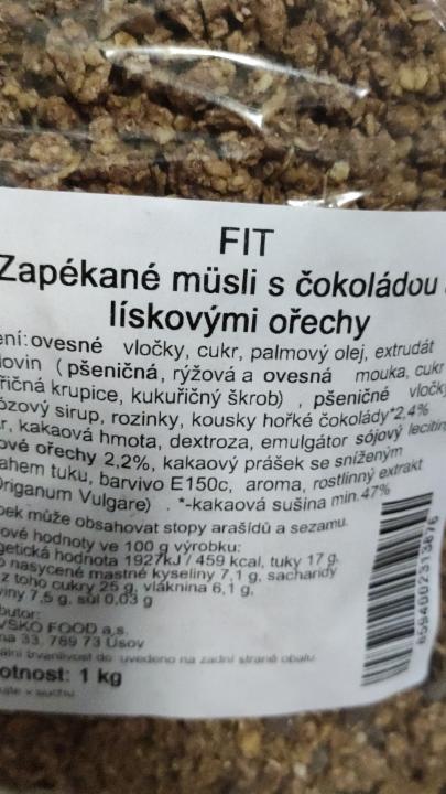 Fotografie - Fit zapékané müsli s čokoládou a lískovými oříšky Úsovsko food