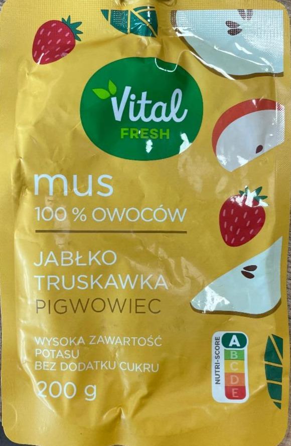 Fotografie - Mus Jablko Truskawka Pigwowiec Vital fresh