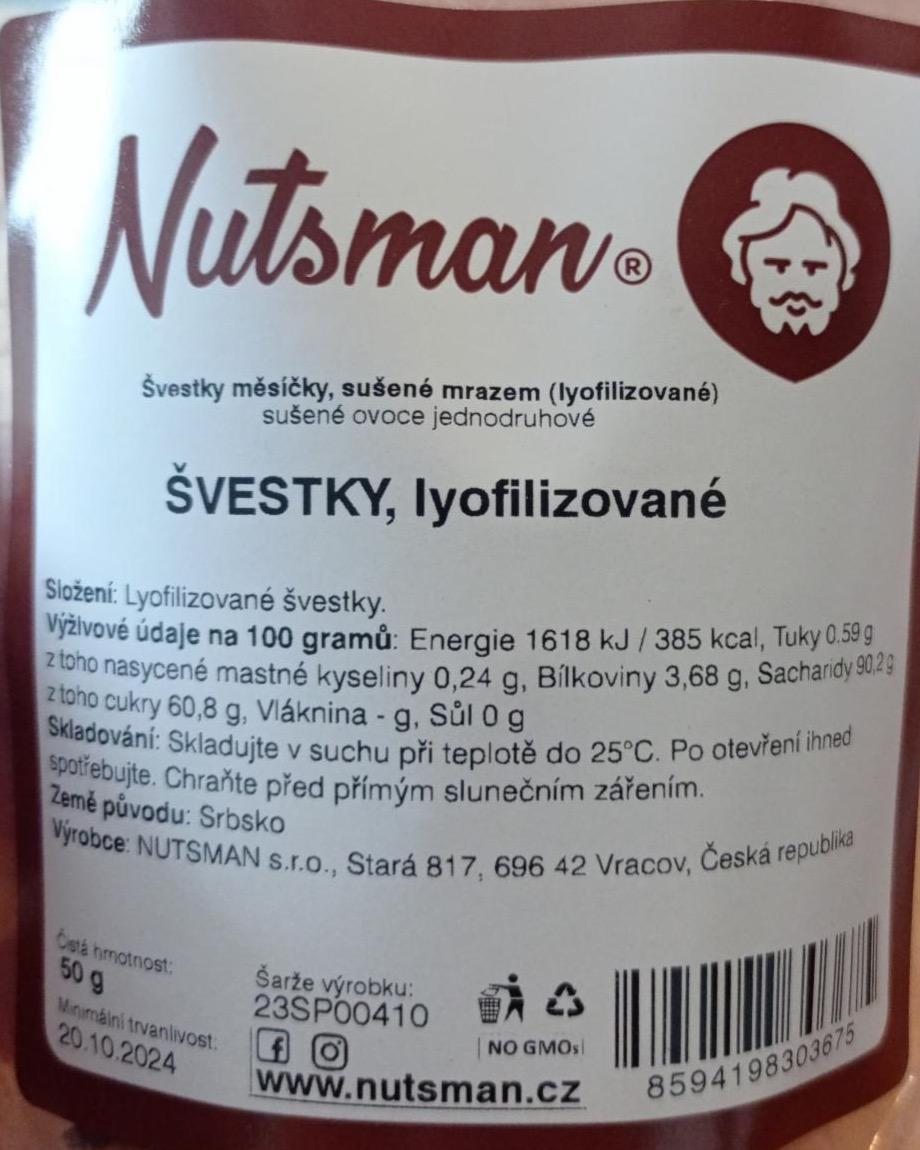 Fotografie - Švestky měsíčky lyofilizované Nutsman