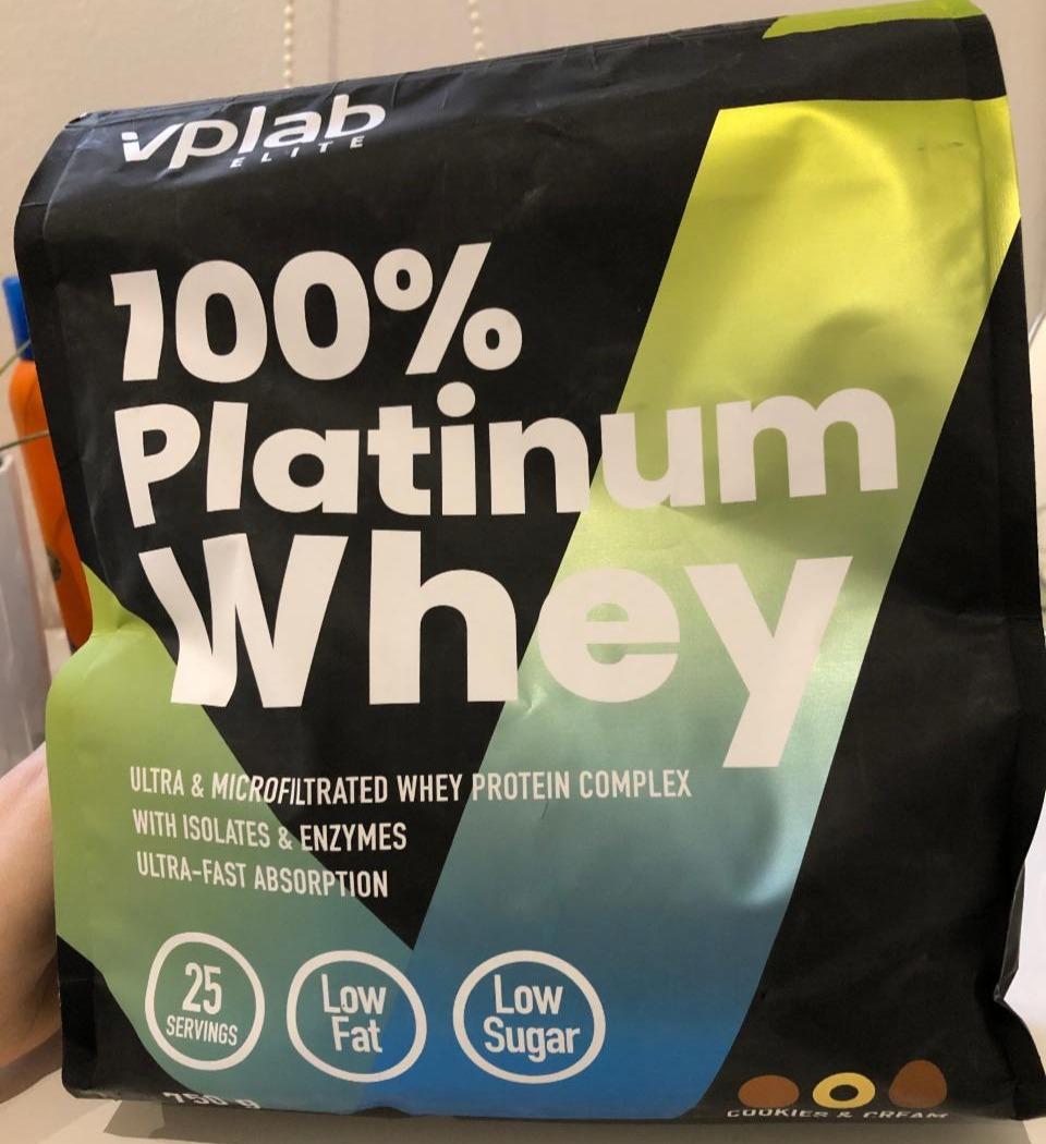 Fotografie - 100% Platinum Whey cookies & cream VPLab