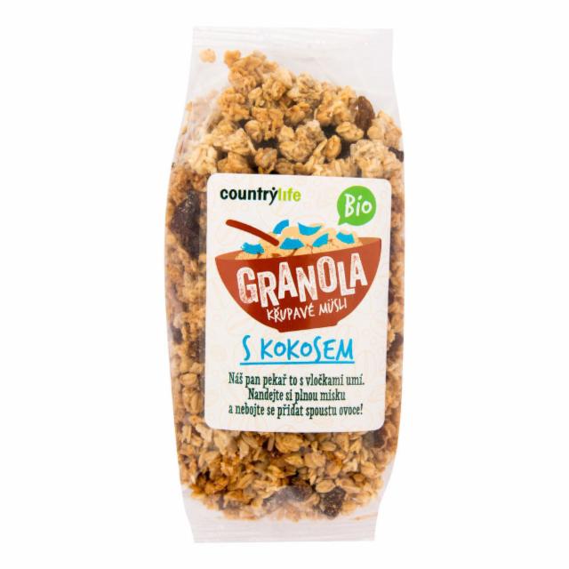 Fotografie - BIO Granola Křupavé müsli s kokosem Country Life