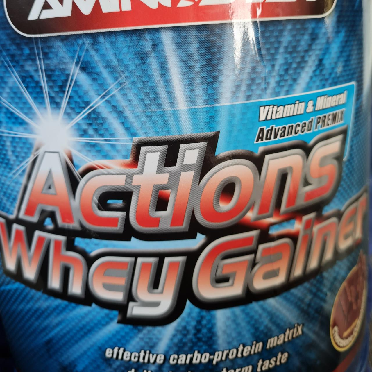 Fotografie - Actions Whey Gainer Čokoládový Aminostar