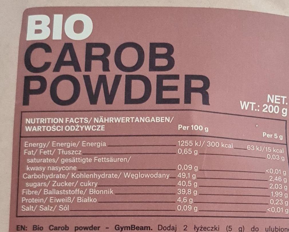 Fotografie - Bio Carob Powder GymBeam