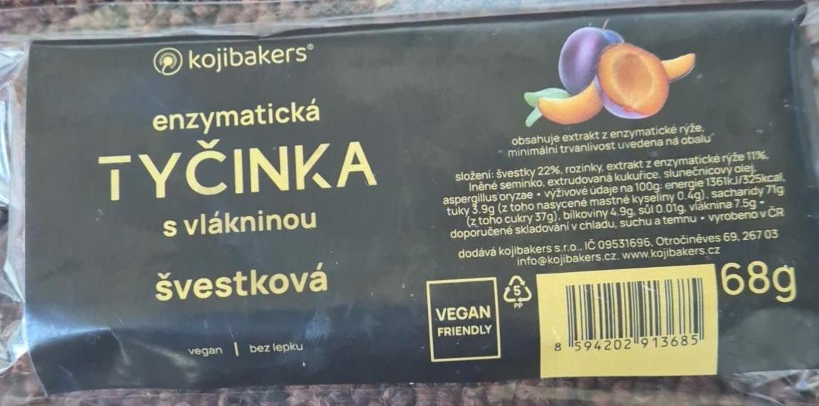 Fotografie - Enzymatická tyčinka s vlákninou švestková Kojibakers