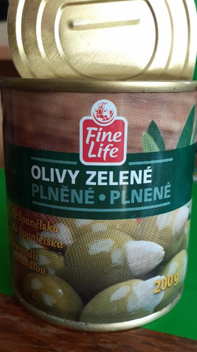 Fotografie - Olivy zelené plněné mandli Fine Life