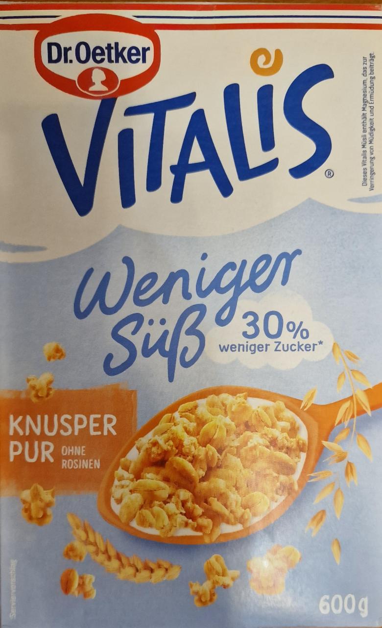 Fotografie - Vitalis Dr. Oetker Knusper pur Weniger