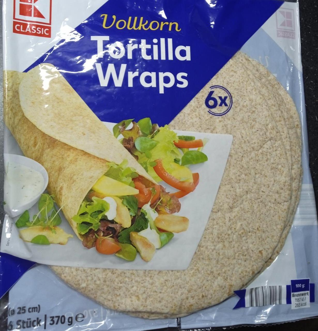 Fotografie - Vollkorn Tortilla Wraps K-Classic