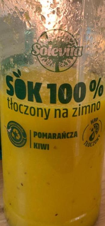 Fotografie - sok 100% tloczony na zimno pomeranč kiwi Solevita