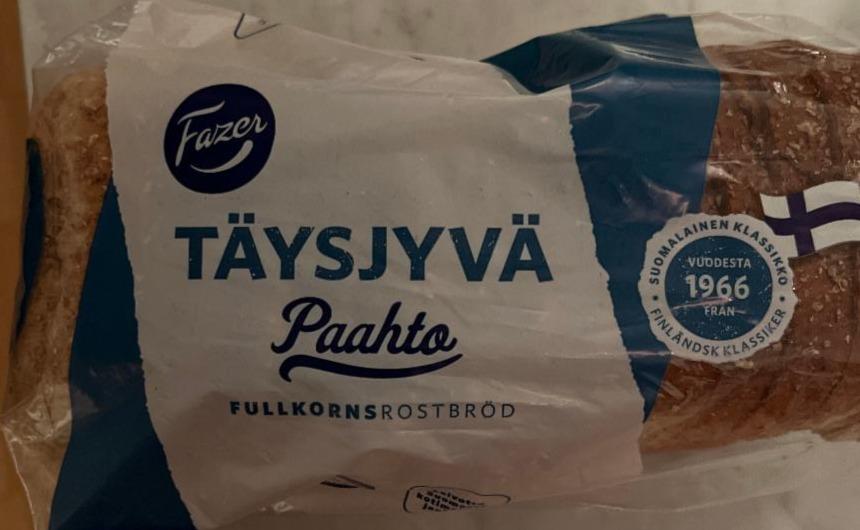 Fotografie - Täysjyvä Paahto Fullkornsrostbröd Fazer