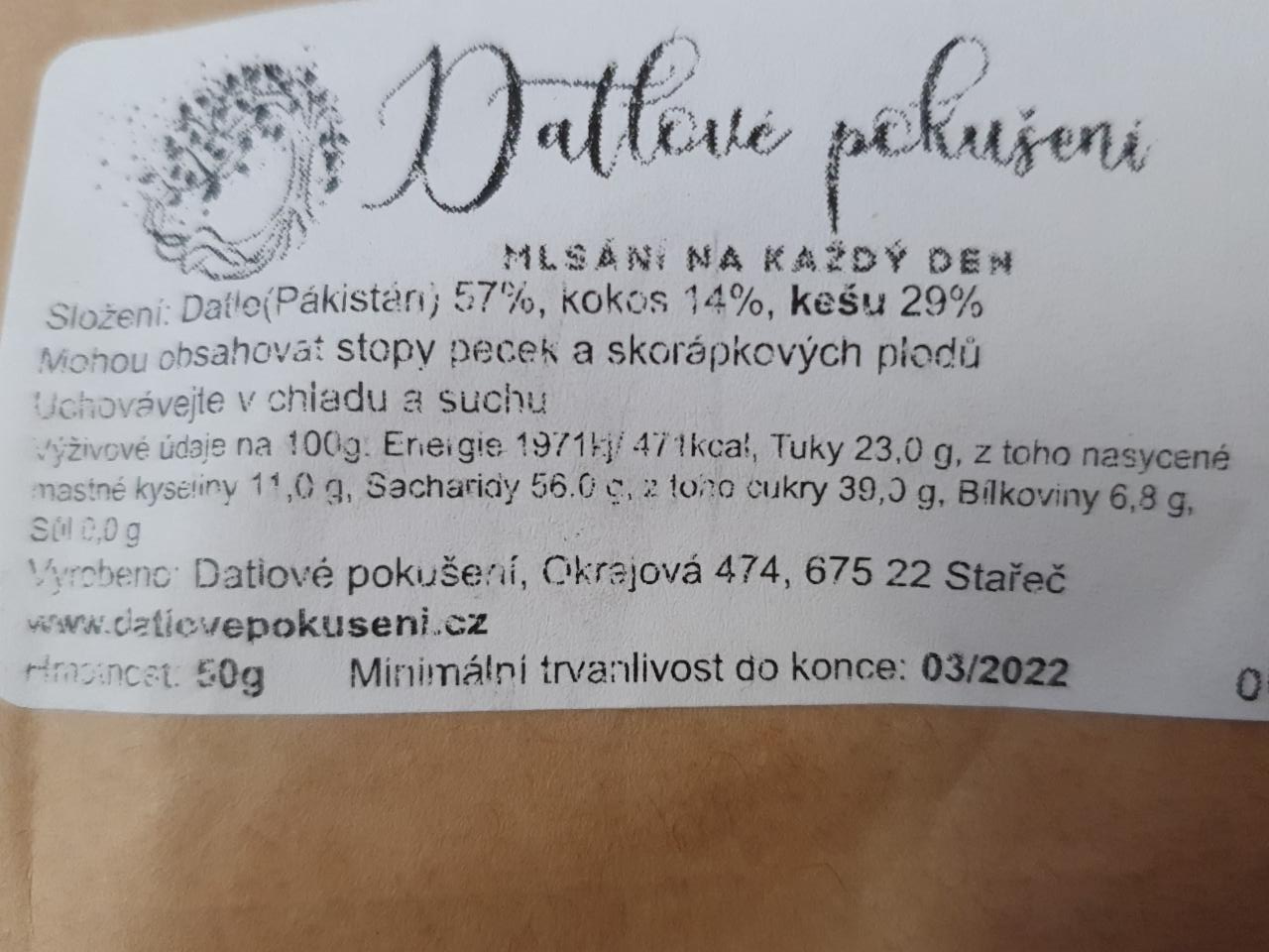 Fotografie - Kešu Datlové pokušení