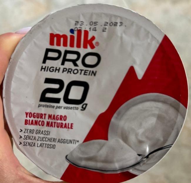 Fotografie - Yogurt magro bianco naturale pro high protein 20g Milk