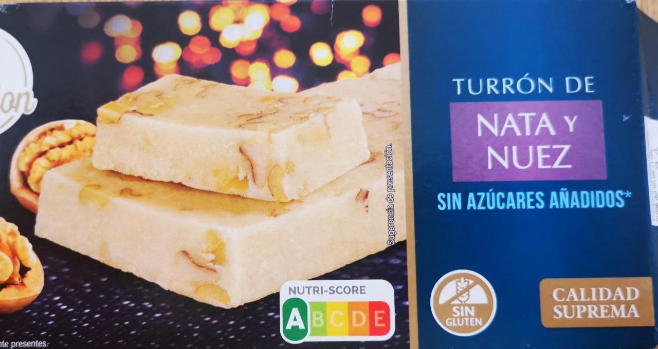 Fotografie - Turrón de Nata y Nuez Sensation Carrefour