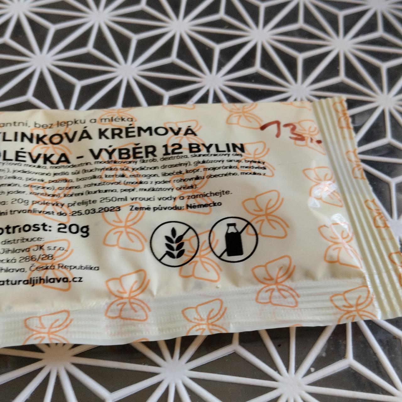 Fotografie - bylinková krémová polévka 12 bylin Natural Jihlava